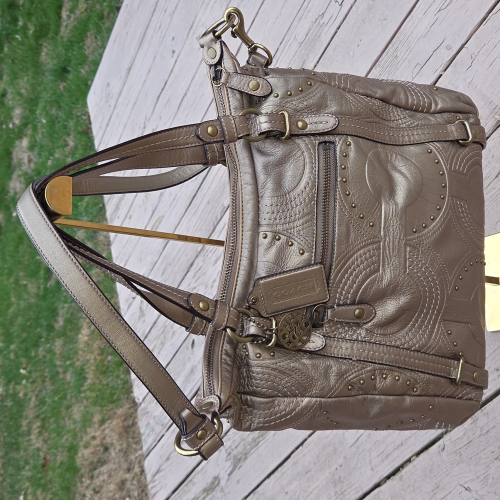 Coach Alexandra 15276 Bronze Metallic Crossbody Bag $398 Retail EUC